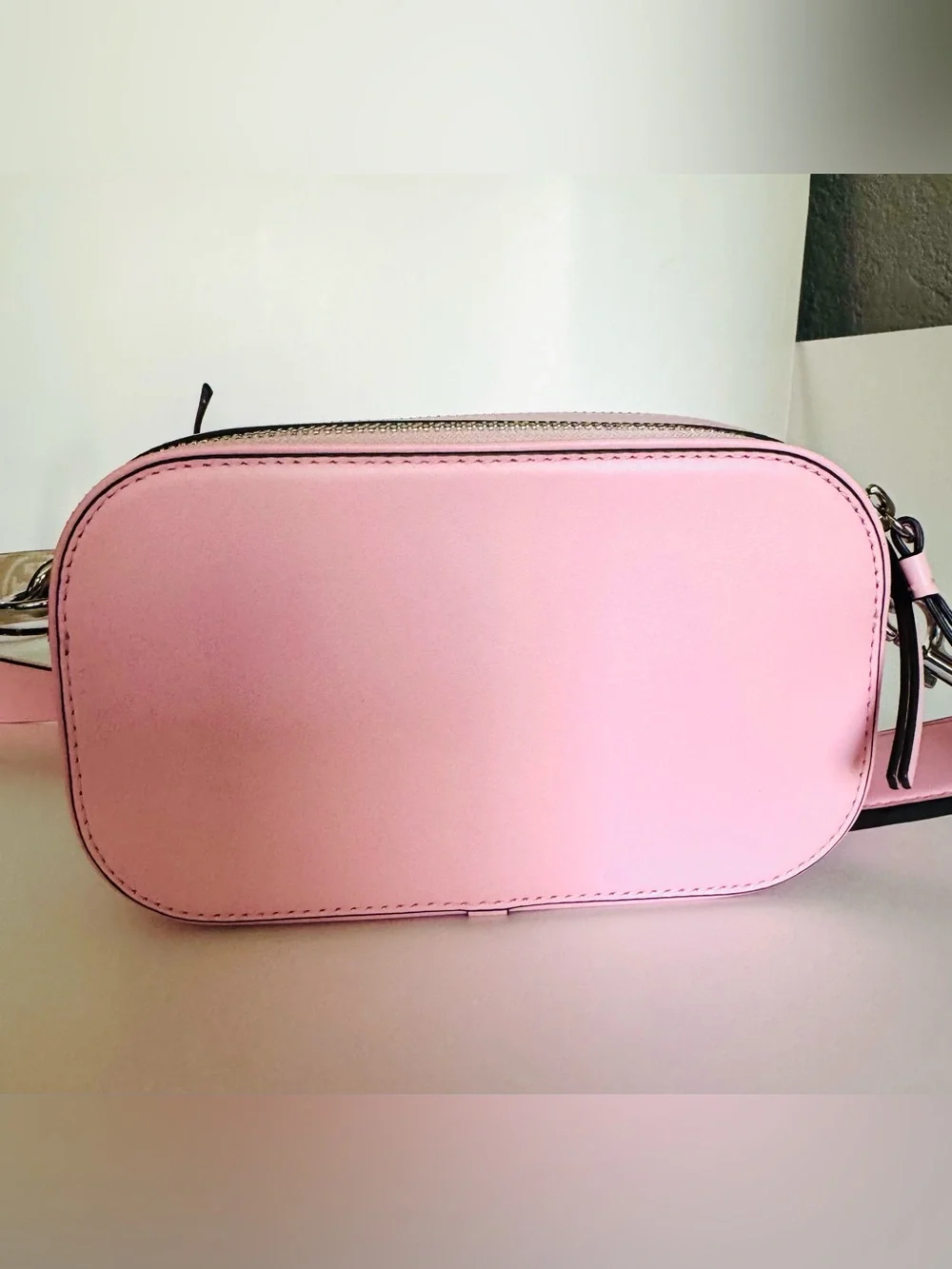 Tory Burch Miller Mini Camera Crossbody Bag SMOOTH Leather Candy Pink Plie NWOT